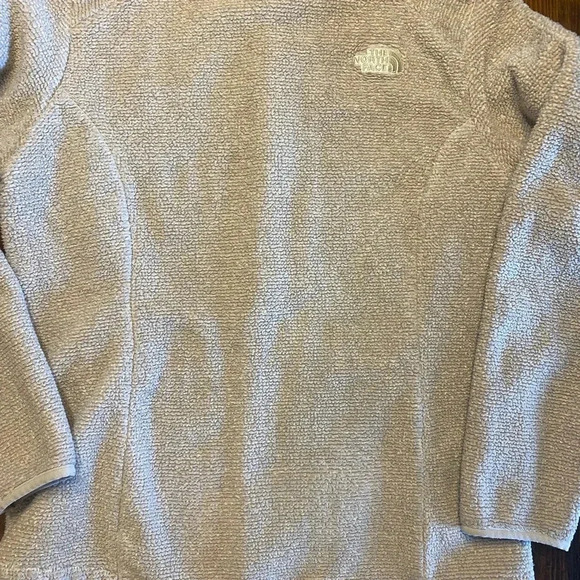 Northface Fleece Jacket Tan Full Zip Size L - Picture 11 of 13